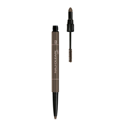 Naj Oleari Beauty - Makeup - 3 in 1 Perfect Brow 02-Browns 02-Castane